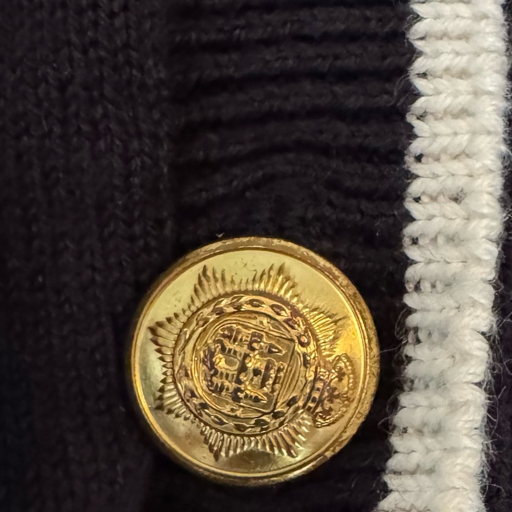 Vintage Prophecy Petites Navy Cardigan Size PM Made in USA - Picture 3 of 5